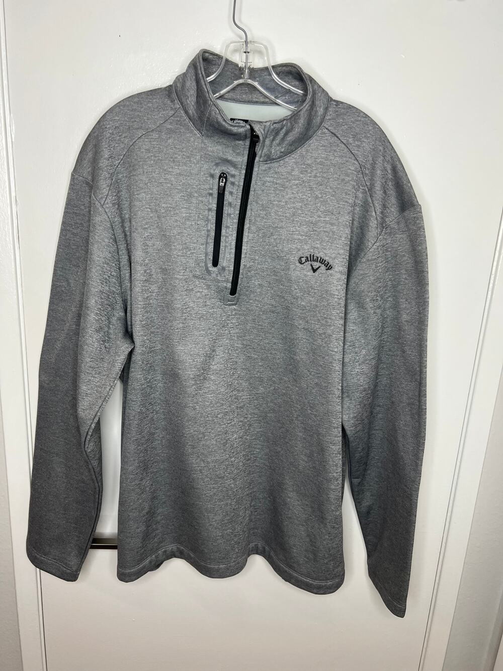 Callaway Men's 1/4-Zip Fleece Lined Pullover Grey Marled ~ Size XL